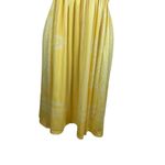 Strapless Smocked Yellow White Bohemian Vacation Beach Pool Dress S Photo 3
