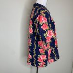 Lemon Grass Blue Floral Tropical Hawaiian Shirt Sz Medium Photo 3