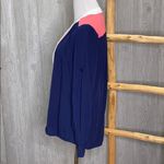 Ezra  Colorblock Button Up Blouse Small Photo 2