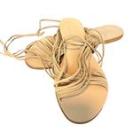 Raye Revolve Tan Flat Gladiator Sandal SIZE 6 Leather Wrap Ankle Strappy $168 Photo 7