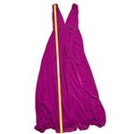 Lulus NWOT Women's XS Heavenly Hues Magenta Maxi Dress Formal V-Neck High Slit Photo 4