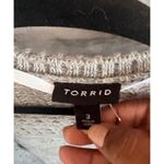 Torrid 3 Heather Grey Cardigan Drop Shoulder Open Stitch Cropped 3x 22 24 NWT Photo 2