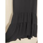 Nicole Miller Black Drop Waist Tiered Sleeveless Dress Large Minimalist Lagen Photo 2