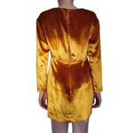 & Other Stories & Other Stories Golden Yellow Velvet Mini Dress Open Back Size 4 Photo 10