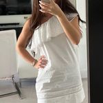 Abercrombie & Fitch women size Xsmall One shoulder white ruffled neckline dress Photo 3
