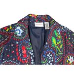 Alfred Dunner Colorful Floral Paisley Print Open Front Jacket Blazer Size 14 Photo 5