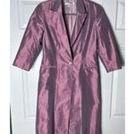 Carolina Herrera Vintage Purple Iridescent Silk Jacket Size 10 Made In Italy Photo 1
