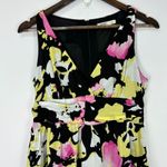 Old Navy Maxi Dress Womens 2 Black Pink Floral Sleeveless Boho Y2K Resort Indie Photo 3