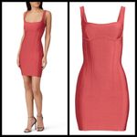 Herve Leger ππ Corset Seam Mini Bandage Dress ~ Burnt Rose XS Bodycon Cocktail Photo 6