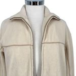 & Other Stories & Other Stories Fleece Full Zip Oversized Track Jacket Cream Beige Size Small Photo 2