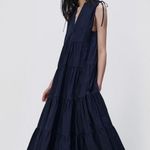 Jonathan Simkhai Atlanta Tiered Midi Dress Blue Photo 3