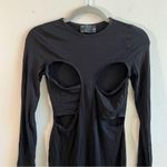 ASOS Design Dress Black Side Cut Out Long Sleeves Mini Dress Sz US 0 EUC Photo 2
