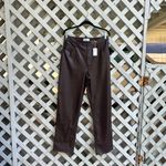 Abercrombie & Fitch 90s Straight Ultra High Rise Vegan Leather Pants Photo 4