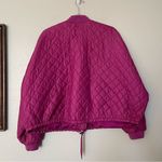 Free People Easy Quilted Pink Bomber Jacket Size Medium Photo 2