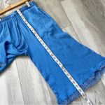 Anthropologie Celandine Culotte Pants cotton gauze crop womens Blue xsmall beach contemporary Photo 6