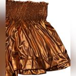 Queen of Sparkles Orange Metallic Swing Shorts Photo 1
