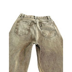 Aelfric Eden Jeans Women’s 30 x 29 Beige Loose Straight Fringe Hem Denim Pants Photo 6