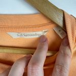 Soft Surroundings Sweatshirt Sz M Tunic Pockets Comfy Roll Tab Sleeve Peach Photo 7