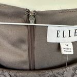 Elle Beautiful  HTHR‎ Gray Lace Dress 👗 Size 14 NWT Parisian Polished Photo 3