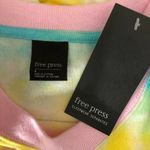Free Press  Womens Sweatshirt Pullover Tie Dye Crew Neck Pink Blue Yellow Size M Photo 2