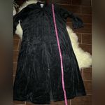 Cabernet full length navy blue Velour front zip lounge coat sz Large Blue Photo 3