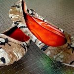Lucky Brand Distressed Olive Camo Ballet Flats sz 8 Photo 0