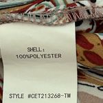 MELLODAY  Paisley Ruffle Blouse Tan Brown Size L Photo 10