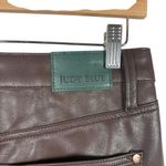 Judy Blue NWOT Women’s Faux Leather High Rise Straight Jeans Espresso Size 30 Photo 12