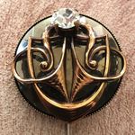 Ermani Bulatti Art Deco stick pin hat pin brooch Gold Photo 2