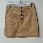 Love Tree  Corduroy Mini Skirt Tan Size Medium Photo 0
