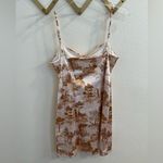 Urban Outfitters  Toile Printed Sateen Mini Dress Amber White Large Photo 6