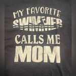 Swim mom gray white short sleeve shirt Size XL Photo 1