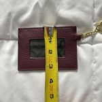 Steve Madden  Card Case Burgundy Purple ID Holder Gold Keyring Small Photo 3