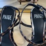 Paige Heels Leopard Print Velvet SAVANNAH Strappy Heels 6 Photo 2