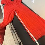 Free People Half Moon Bay Playsuit, burned orange, Cotton, swiss dot, eyelet, M Photo 8