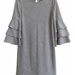Simply Southern  Winston Gray Ruffle Sleeve Mini Sweatshirt Dress – Size Smalls Photo 0