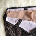 BCBGMAXAZRIA Strapless Bodycon Cocktail Dress Mini Corset Striped Black Size 6 Photo 10