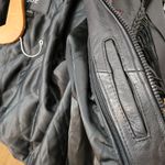 Daytona Joe Womens Moto Jacket Size XXL Black Purple Rose Zip Front Fringe Photo 7