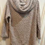 Umgee USA Womens Tunic Sweater Chenille Cowl Neck‎ Long Sleeve Small Tan Photo 0