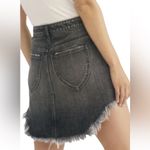 We The Free Free People  Bailey Black Denim Mini Skirt Frayed Hem Size 29 NWOT Photo 2