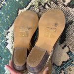 Brown and Glitter Gold Faux Leather Ankle Boots Size 7 Photo 6