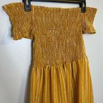 Women’s Mustard Yellow Off Shoulder Above Knee Dress Photo 2