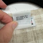 Vintage Beige Linen Blend Plaid Lagenlook Cardigan Jacket Womens 14P Oversized White Photo 3