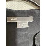 Vince  100% Silk Long Sleeve Black Tunic Mini Dress with Pockets Size 4 Photo 3