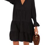 Tuckernuck Pomander Place Black Crepe Kenzo Dress Size M Photo 0