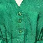Flying Tomato Green Tie-Front Blouse Large Photo 8