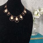 🆕 Metal Brand Gold Necklace with Teardrop Charms Photo 0