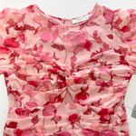ASTR New Floral Print Twist Keyhole Front Long Sleeve Dress Pink Size XL Photo 17