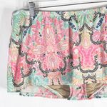 Cacique Swim by  Plus Size 14 Bikini Bottom Swimsuit Skirt Paisley Green Pink 819 Photo 2