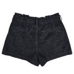 American Eagle  Outfitters High Waisted Denim Shorts Black Paper Bag Waist Size 6 Photo 1